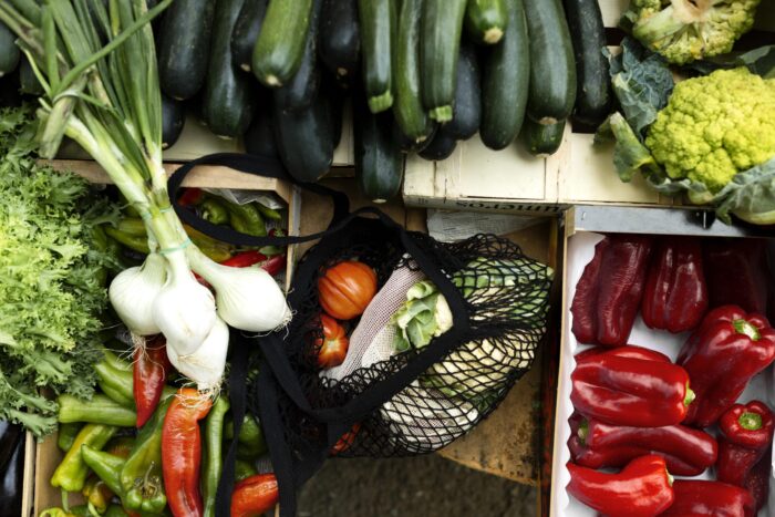 Photo of produce in crates illustrates blog "Where to Buy Wholesale Produce?"