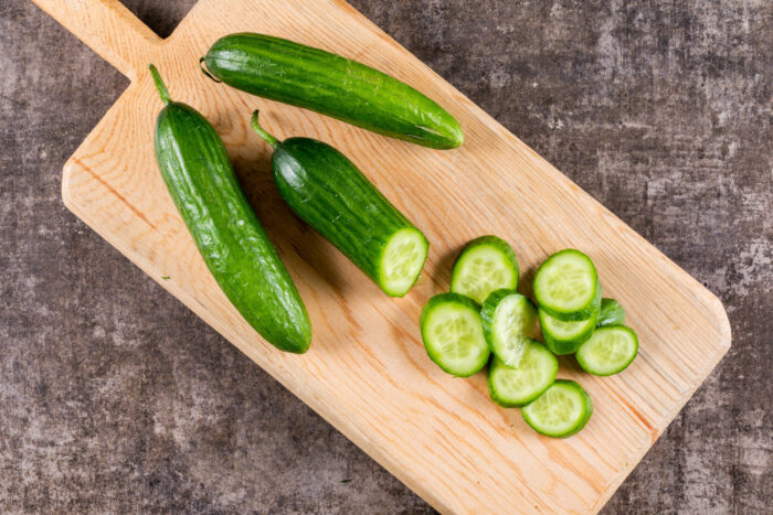 resh Persian cucumbers ready for plant-based meals