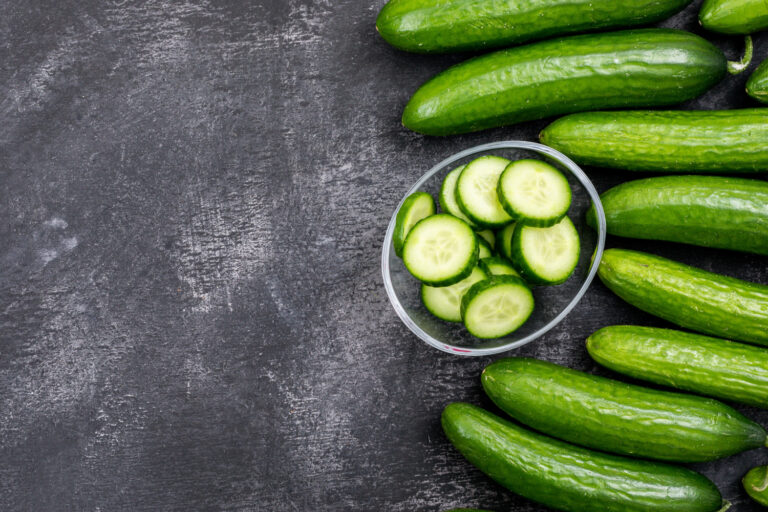 High quality Persian cucumbers with smooth green skin