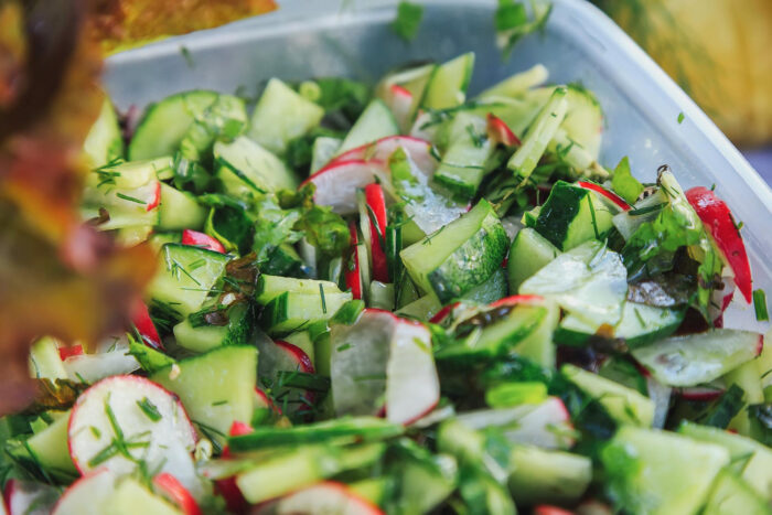 Persian cucumbers for foodservice and catering uses
