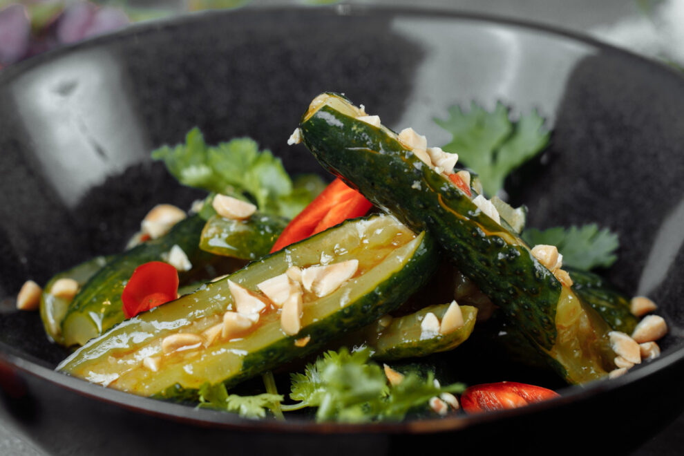 Persian cucumbers used in global cuisine dishes