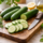 fresh Persian cucumbers menus ingredient sliced with herbs for summer dishes