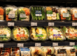 Persian cucumbers displayed in grab-and-go retail foods at a grocery store